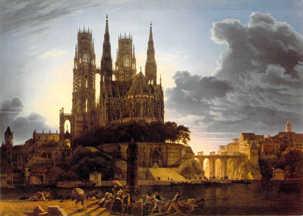 Karl Friedrich Schinkel: Catedral sobre el mar, 1814